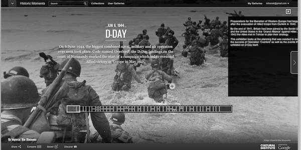 screenshot from Google Cultural Institute of D-Day